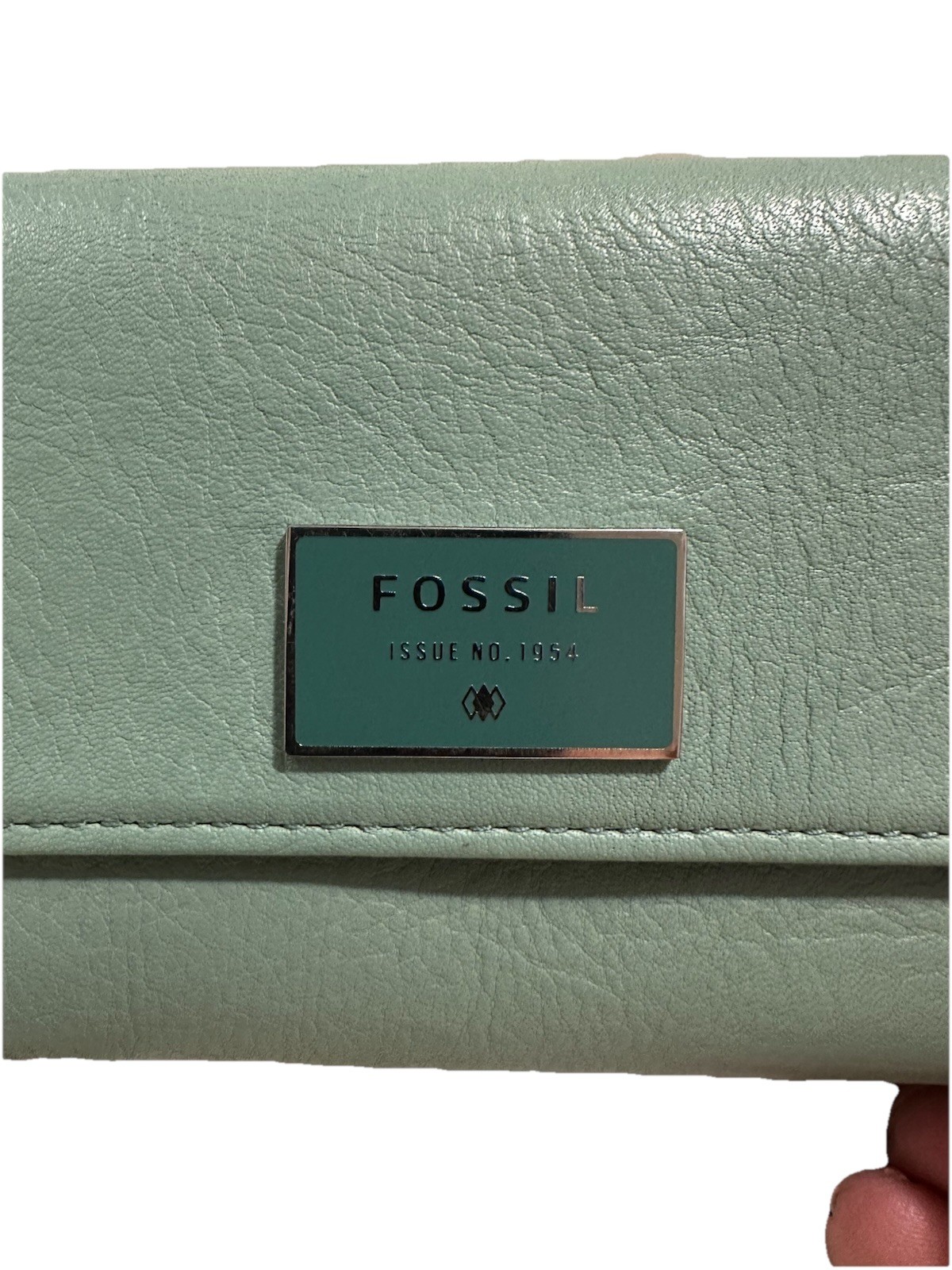 2 Fossil Wallets Dawson Pebbled Leather Green & M… - image 4