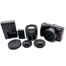 Canon EOS M3 24.2MP Mirrorless Camera Black 18-55mm 22mm w/ Lens  [NearMint]
