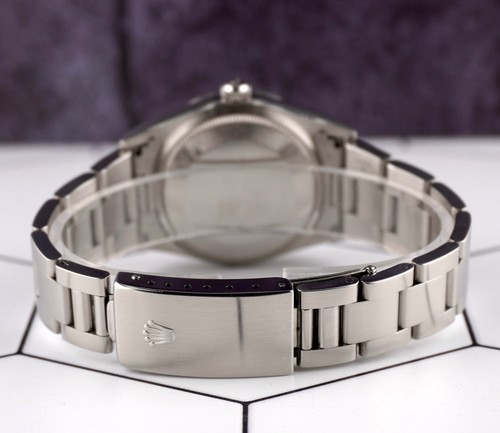 Rolex Date 34mm Ladies 1.5ct Grey Motif Dial Steel Oyster Watch 15000 - Picture 7 of 11