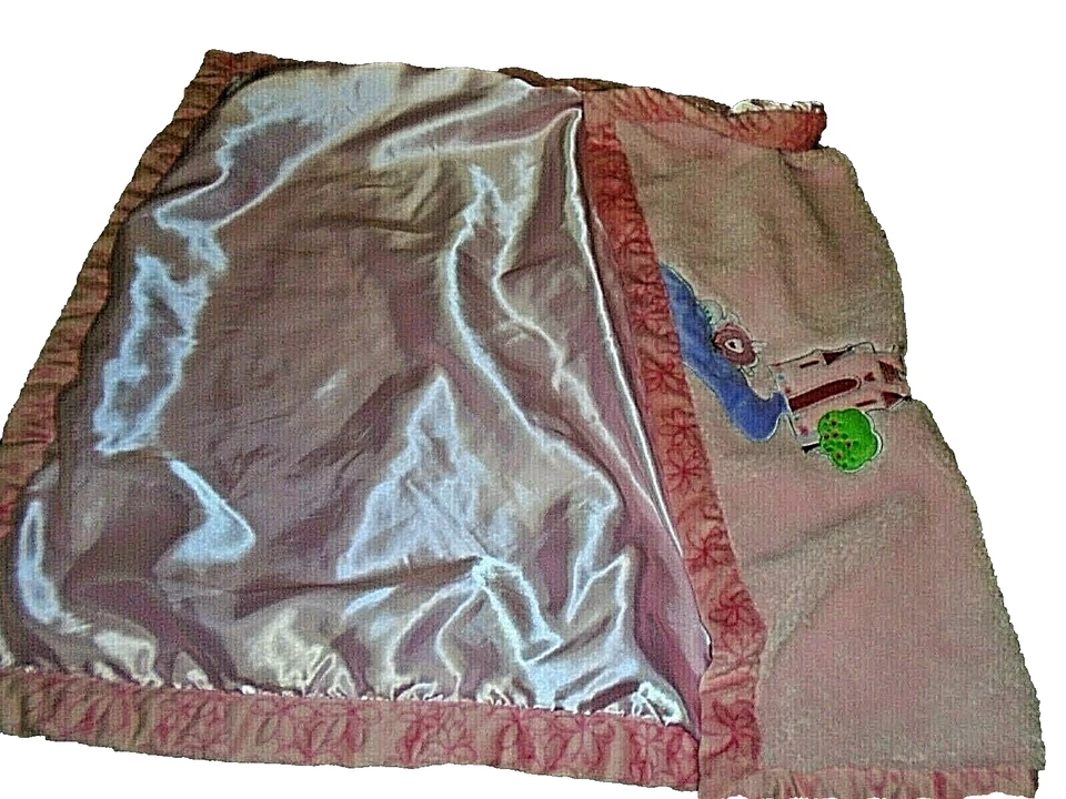 2P!¡GUAU! Manta bebé cuna satinada felpa rosa castillo cenicienta Disney 30x40 LN Foto 4 de 4