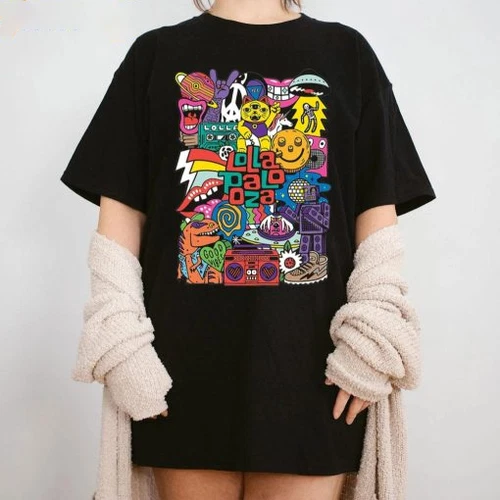 HOT! Lollapalooza 2024 Trending Unisex T-Shirt Größe S-5XL - Bild 1 von 3