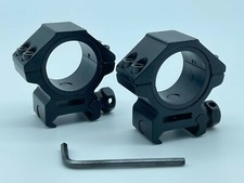 Rifle Scope Rings Heavy Duty LOW Pro 30mm w 1" Inserts Weaver Picatinny Rail R32