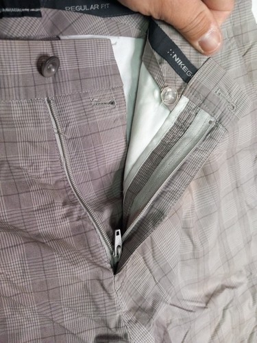 NIKE GOLF PANTALONI LUNGHI REGULAR FIT 36X34 PANTS HOSE SPORT QUADRI E RIGHE  - Afbeelding 8 van 22