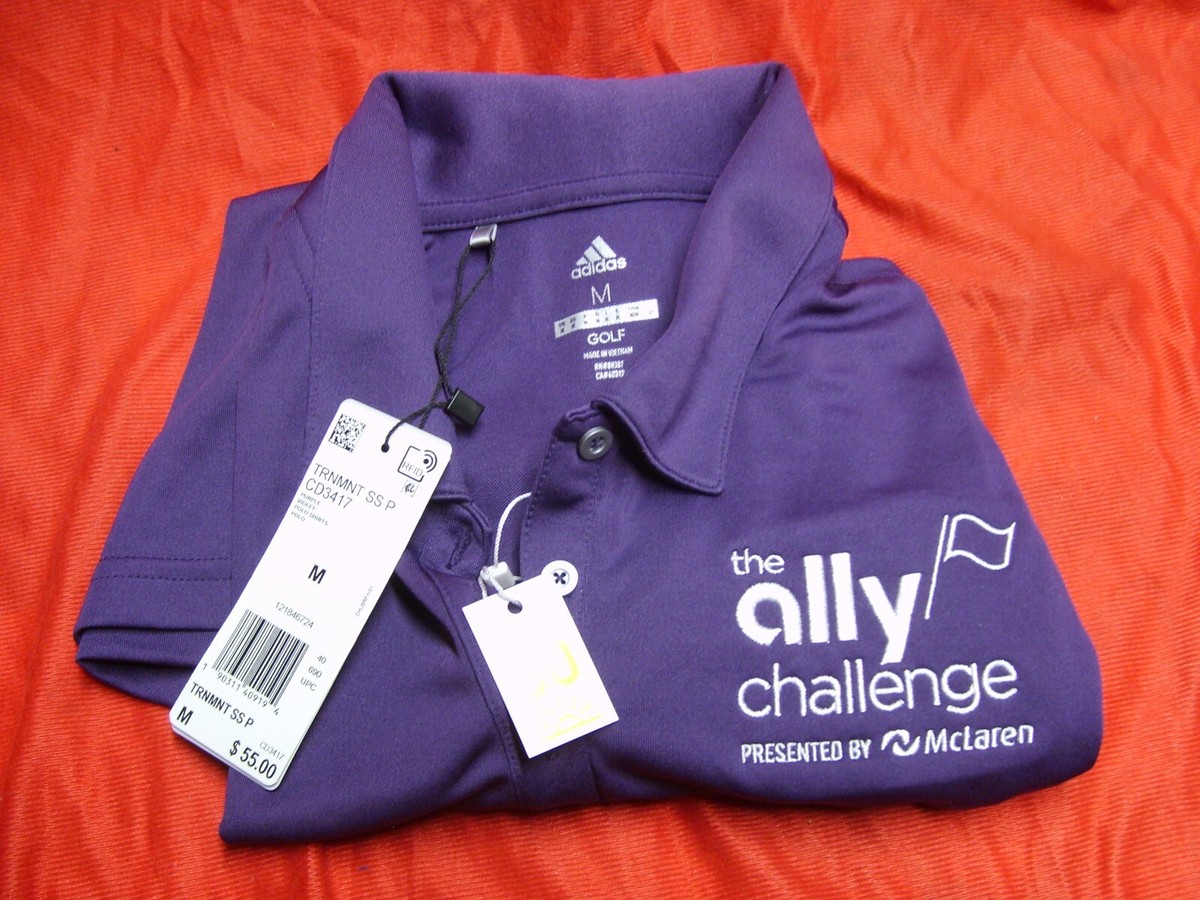 M① Ally Challenge purple short sleeve polo golf Shirt men's adult