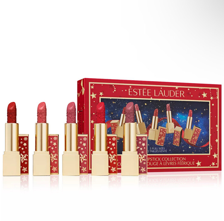ESTEE LAUDER 57,640円相当MakeupCollection Estee Lauder 5-Pc. Stellar Lipstick Holiday Set - Full size | eBay