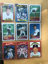 Lot Of 10 BASEBALL CARDS roger clemens dennis lamp, jody reed,mike greenwell,ste