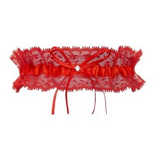 JULIMEX  BARCELONA  Elegant Lace Garter Bridal Wedding Red NEW