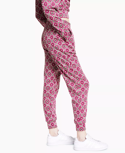 INC International Concepts Womens Large Floral Print Jacquard Joggers Pink $69 - Picture 2 of 8