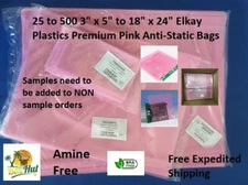 Pink LK Flat Anti-Static Plastic Poly Bags 2MIL 2 Mil Hard Drives Electronics