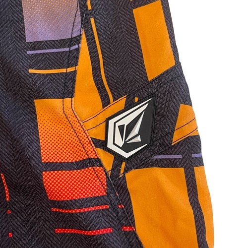 Volcom Boys 10 Armstrong Print Orange Boardshorts Swim Trunks Surf 4 Way Stretch - Picture 15 of 19