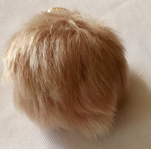 Schlüsselanhänger Bommel flauschig beige Kugel goldfarben Autos Zuhause kostenloser Versand - Bild 11 von 13
