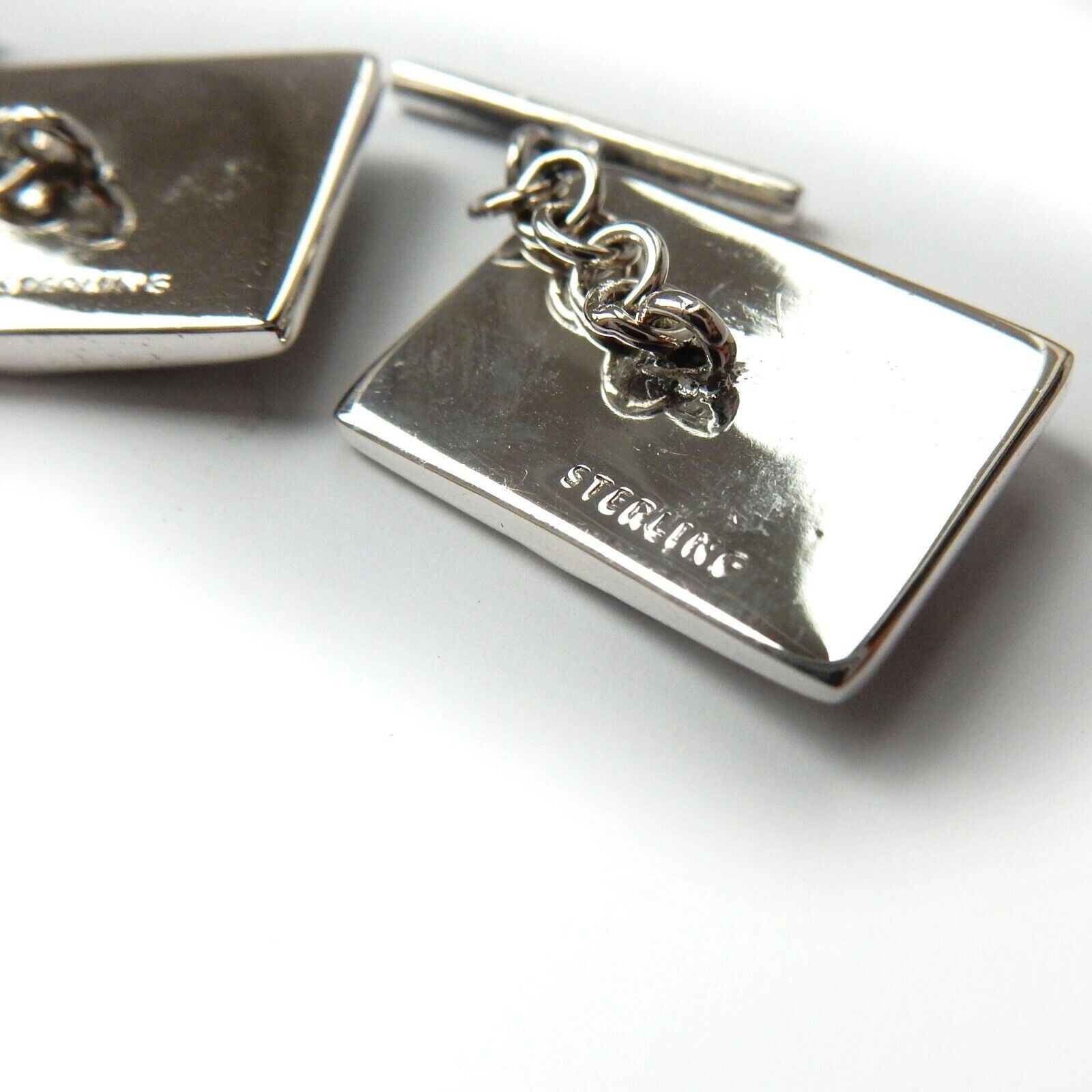 Vintage Ruby American Eagle Hawk Cufflinks Sterli… - image 4