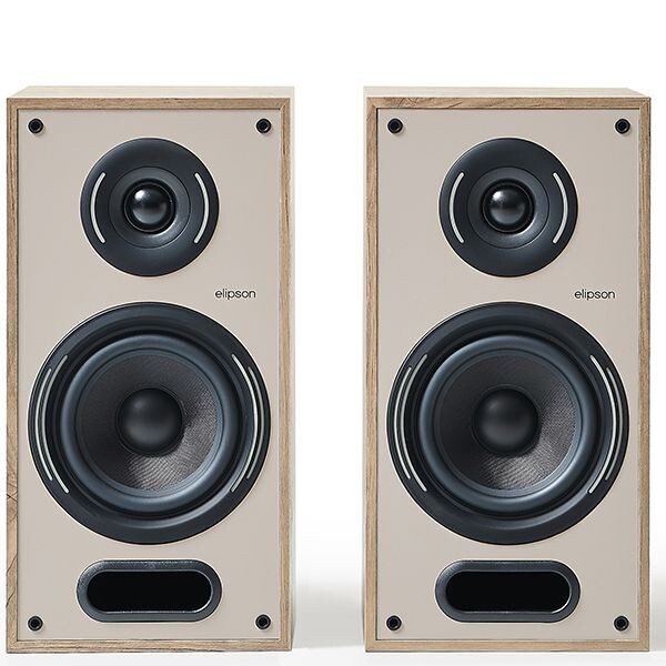 Elipson Horus 6B Bookshelf Speakers Pair 70W 2-Way Bass Reflex Light Wood