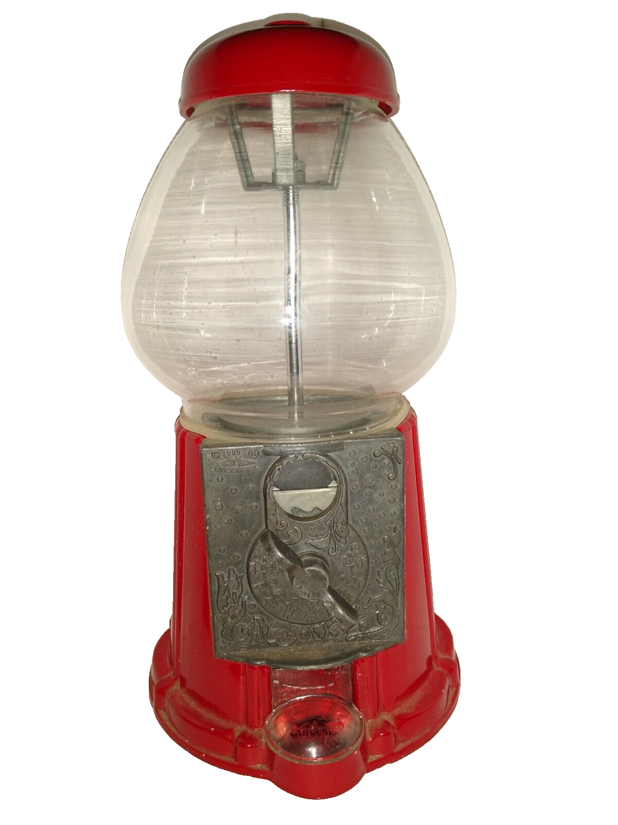 Vintage 1985 Carousel Industries Candy Gumball Bank Vending