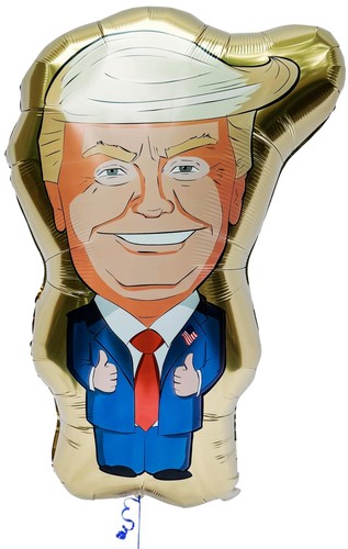 HUGE 40-Inch Donald Trump Gold Foil Balloon. Trump Birthday Party Decoration.