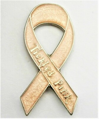 A641:) Emaille gekitzelt rosa Band Charity Abzeichen Anstecknadel