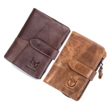 Men Cowhide Leather Wallet Coin Purse Father Love RFID Blocking ID Card Holder X