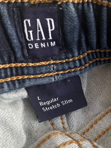 Gap Denim Boys L Denim Jeans Stretch Slim Cotton Blend Tie Waist Comfort Classic - Picture 5 of 6