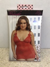 Seven til Midnight Lingerie Chemise Set One Size Queen Red 9805XP