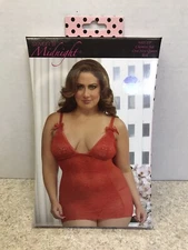 Seven til Midnight Lingerie Chemise Set One Size Queen Red 9805XP