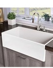 Miseno MNO3319FC Inferno 33" Single Basin Farmhouse Fireclay Kitchen Sink, White — photo 5