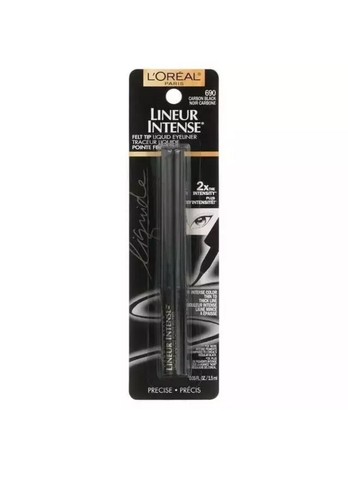 Loreal Lineur Intense Felt Tip Liquid Eyeliner, 690 Carbon Black, 0.05 fl oz-NEW