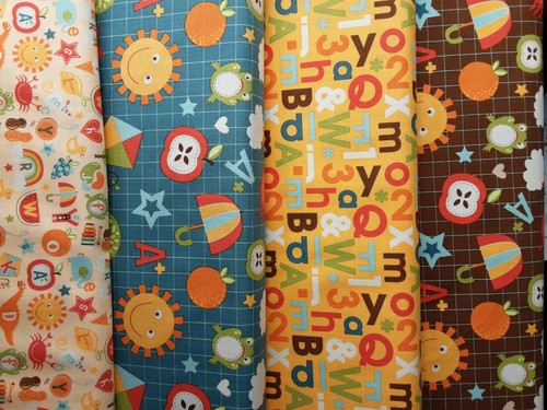 School Days on teal 100% cotton fabric from Riley Blake, per Fat Quarter - Picture 3 of 3