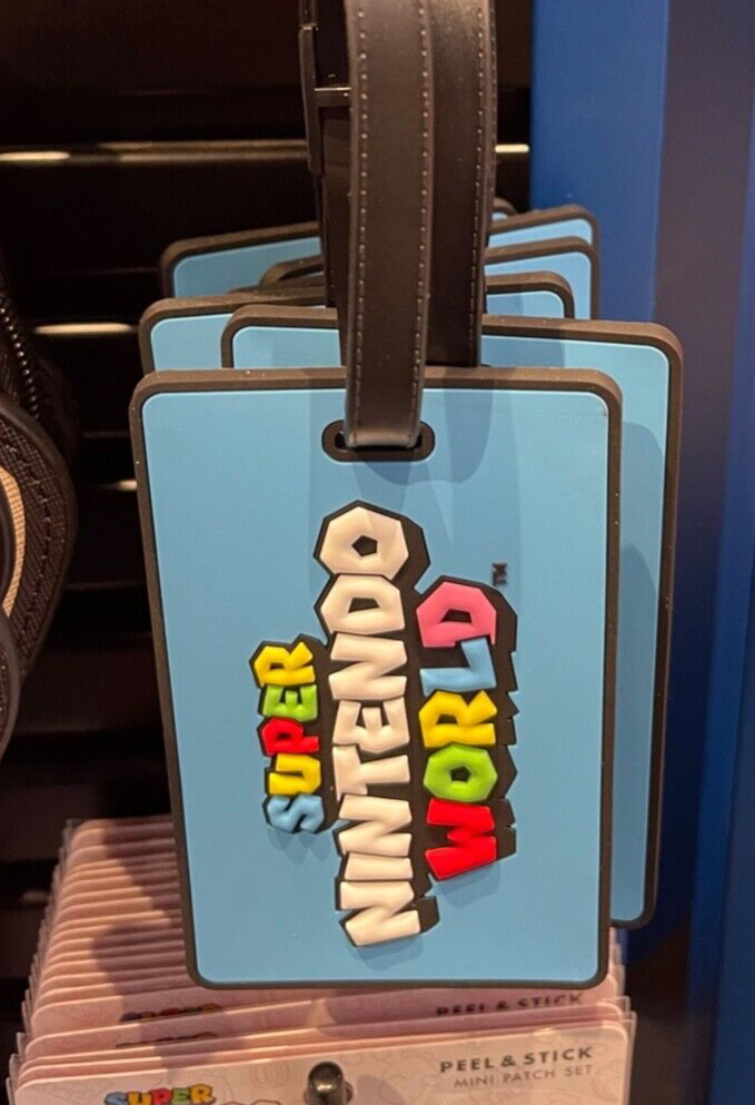 Universal Studios Hollywood Super Nintendo World Blue Luggage Tag