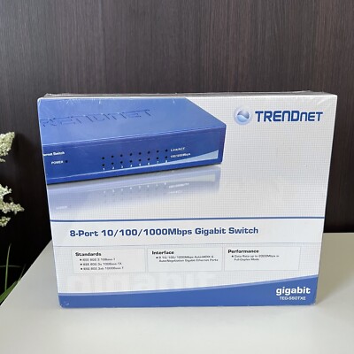 TRENDnet- TEG-S80TXE - 8 Port Gigabit Ethernet Switch - [NEW/SEALED]