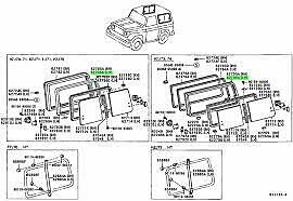 Toyota Genuine OEM frame sub-assy, quarter window, LH LAND CRUISER 62706-60022 - Bild 4 von 4
