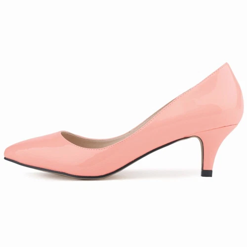 Scarpe da ufficio chic da donna tacco medio basso tacco slip on décolleté scarpe da lavoro taglia - Foto 43 di 49