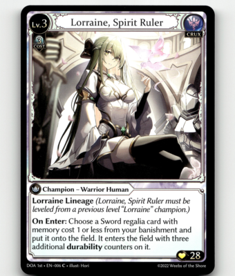 Grand Archive TCG Lorraine, Spirit Ruler Dawn of Ashes 1st Ed. | eBay