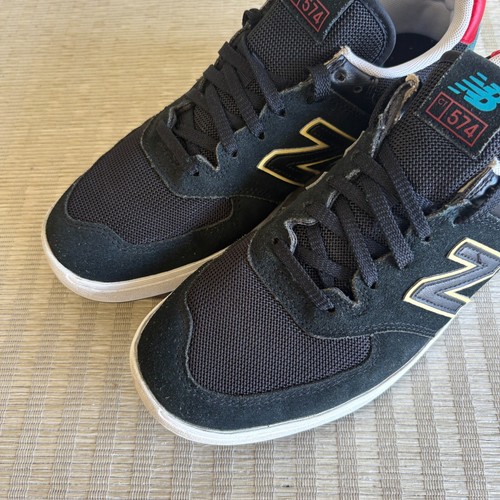New Balance Mens 574 Courtline CT574BNH Black Blue Court Shoes Sneakers Size 8.5 - 第 20/20 張圖片