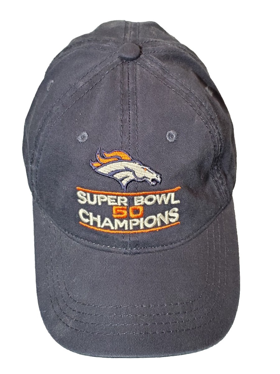 Denver Broncos Super Bowl 50 Champions Blue Adjustable NFL Hat Cap