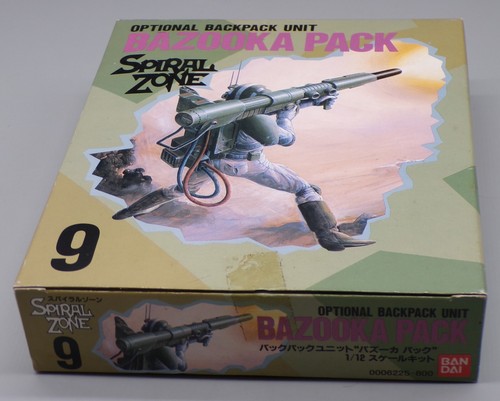 Mochila Bandai Spiral Zone 1986 vintage paquete Bazooka accesorio 1/12 ¡sin usar!! - Imagen 5 de 9