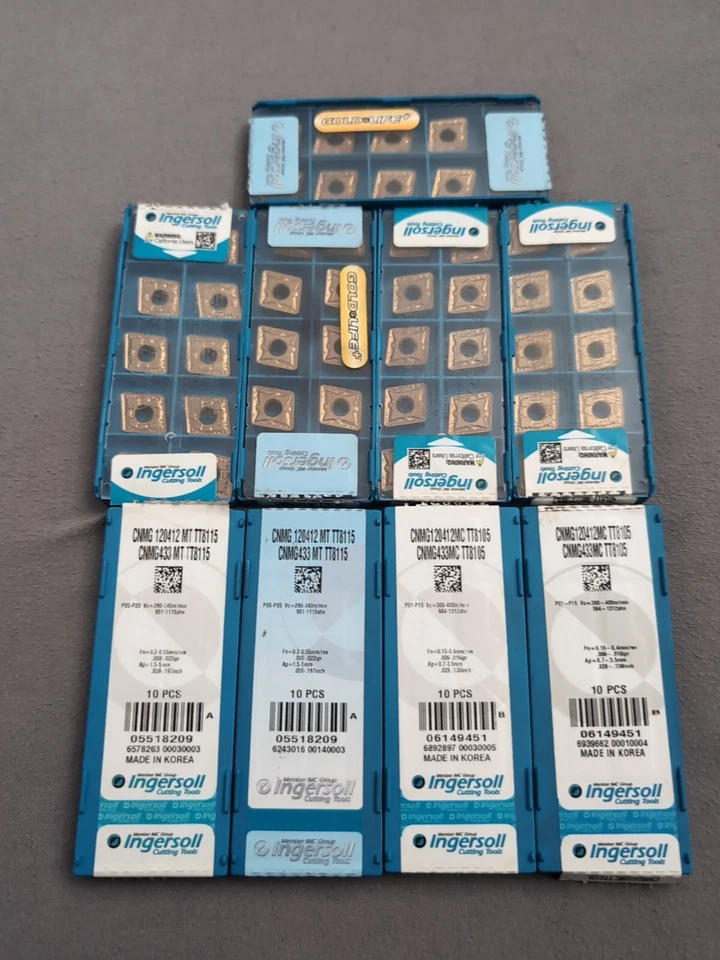 Nuevos insertos de carburo INGERSOLL CNMG433PC CNMG120412PC 5518262 grado TT8115 9 piezas Foto 3 de 4