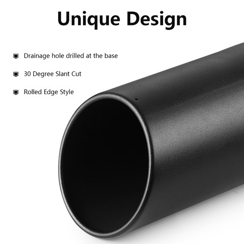 4" Inlet 5" Outlet 12in Long Bolt On Diesel Exhaust Tip Black Stainless Steel - Bild 4 von 9
