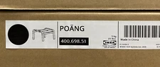 Ikea POANG Ottoman FRAME ONLY, black-brown 400.698.51 - NEW