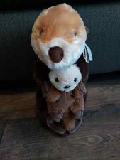 NIP New Wild Republic Sea Otter Plush Mother and Baby Stuffed Animal 16" Plush
