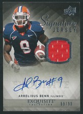 Arrelious Benn 2010 Upper Deck Exquisite Jersey AUTO RC Illinois Illini 99/99