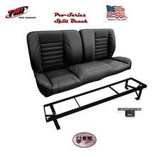 Pro-Series 60" Split Bench with Bracket,Black Stitch - 1973-87 Chevy/GMC Trucks