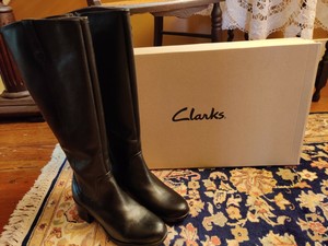 clarks women's hollis moon leather boots
