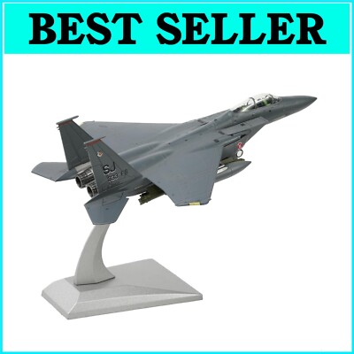 Exquisite 1:100 F-15 Eagle Fighter Model - Detailed Diecast Display Aircraft#