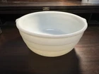 Vintage 1940s GE General Electric Milk Glass 10in Mixing Bowl White Beehive USA