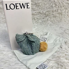 LOEWE Raffia Rabbit Charm Coin Case with Box and purse Women's Unused FS JAPAN 