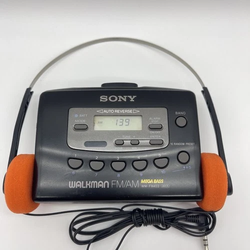 Sony Walkman WM-FX403 Cassette Player AM/FM Radio VTG - New Belt - Reconditioned