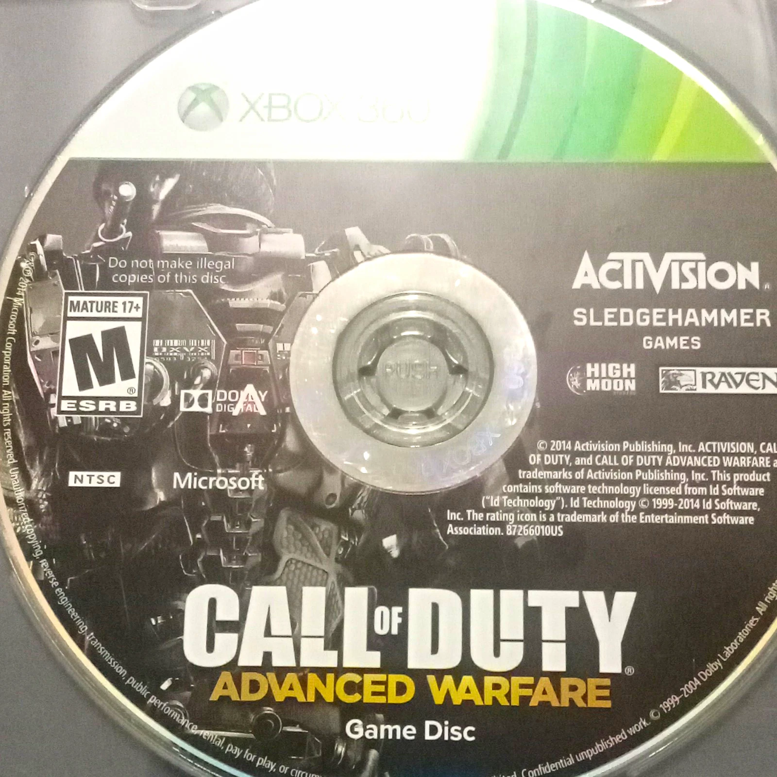 Activision Call of Duty Advanced Warfare Disc Only Xbox 360 M NTSC-U/C 2014
