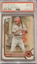 2022 BOWMAN CHROME PROSPECTS - ELLY DE LA CRUZ - BCP50 - PSA 10 - 1ST - #BCP50