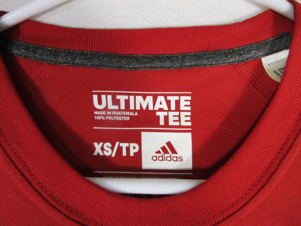 Adidas New England Revolution Performance T-Shirt Short Sleeve Size XS Red - Image 2 of 4