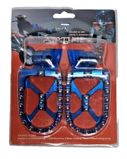 AIRTIME CNC BILLET WIDE FAT FOOT PEGS YAMAHA YZ85 YZ125 YZ250 YZ250F YZ450F BLUE